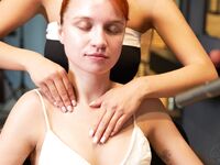 Relaxing Breasts Massage by Olga Lady Barber