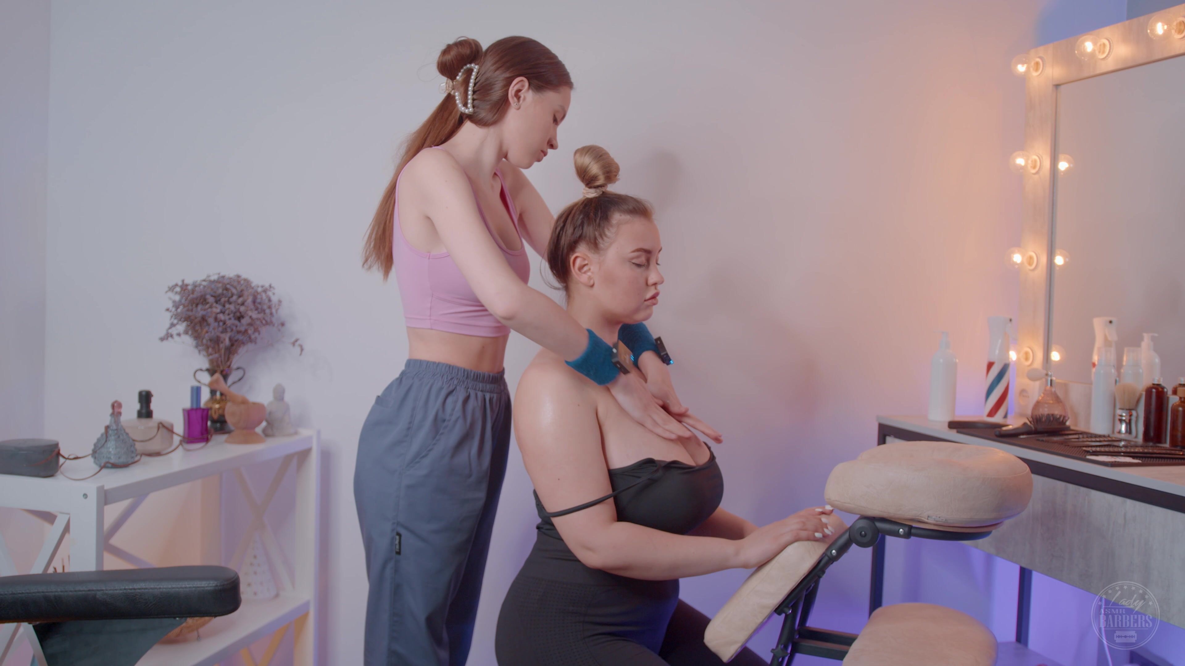 Shoulders Massage on Chair Massage by Sandra to Liza