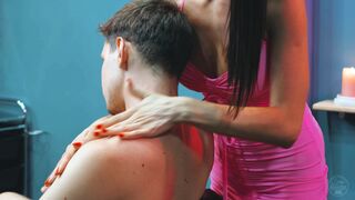 Oil Neck And Shoulders Massage by Adel to Male Client