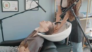 Head and Hair Washing by Anastasia Lady Barber to Aya