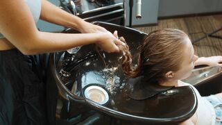 Head Washing And Hair Mask by Olga Lady Barber to Scarlet N