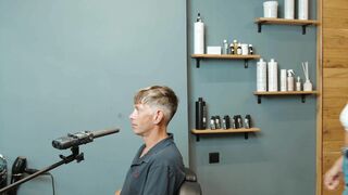 HairCutting by Olga Lady Barber to Real Male Client