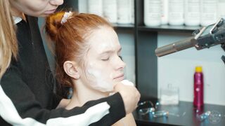 Face Cleaning Massage by Olga Lady Barber to Grace T