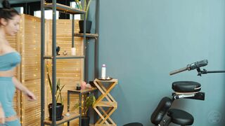 Shoulders collarbones chest and back with foam massage by Olga to Lilia