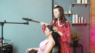 Head Massage by Adel Lady Barber to LIliya