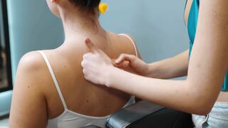 Neck and Shoulders Massage with Cream and Massage by Milena to Lilia