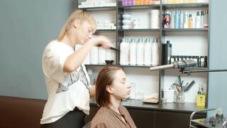 Head Massage by Olga Lady Barber to Violetta