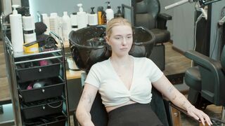 Head and Scalp Washing by Olga Lady Barber to Lika