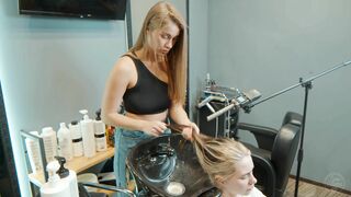Head and Scalp Washing by Olga Lady Barber to Lika