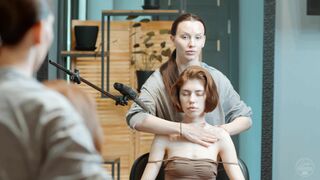 Back and Shoulders Lady Barber Massage by Adel to Nemira