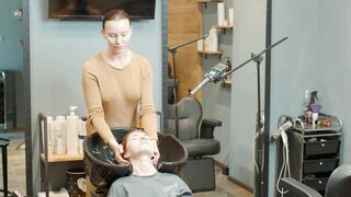 Head Washing And Massage by Adel Lady Barber to Nemira
