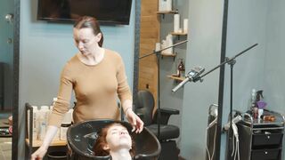 Head Washing And Massage by Adel Lady Barber to Nemira