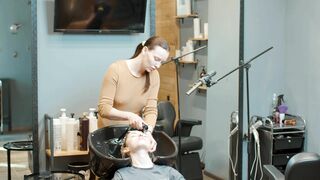 Head Washing And Massage by Adel Lady Barber to Nemira