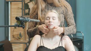 Face Massage by Olga Lady Barber to Lika