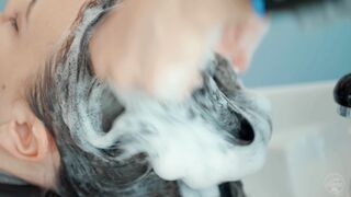 Head Washing Spa procedure by Anastasia Lady Barber to Liza