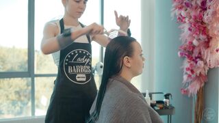 Head Washing Spa procedure by Anastasia Lady Barber to Liza
