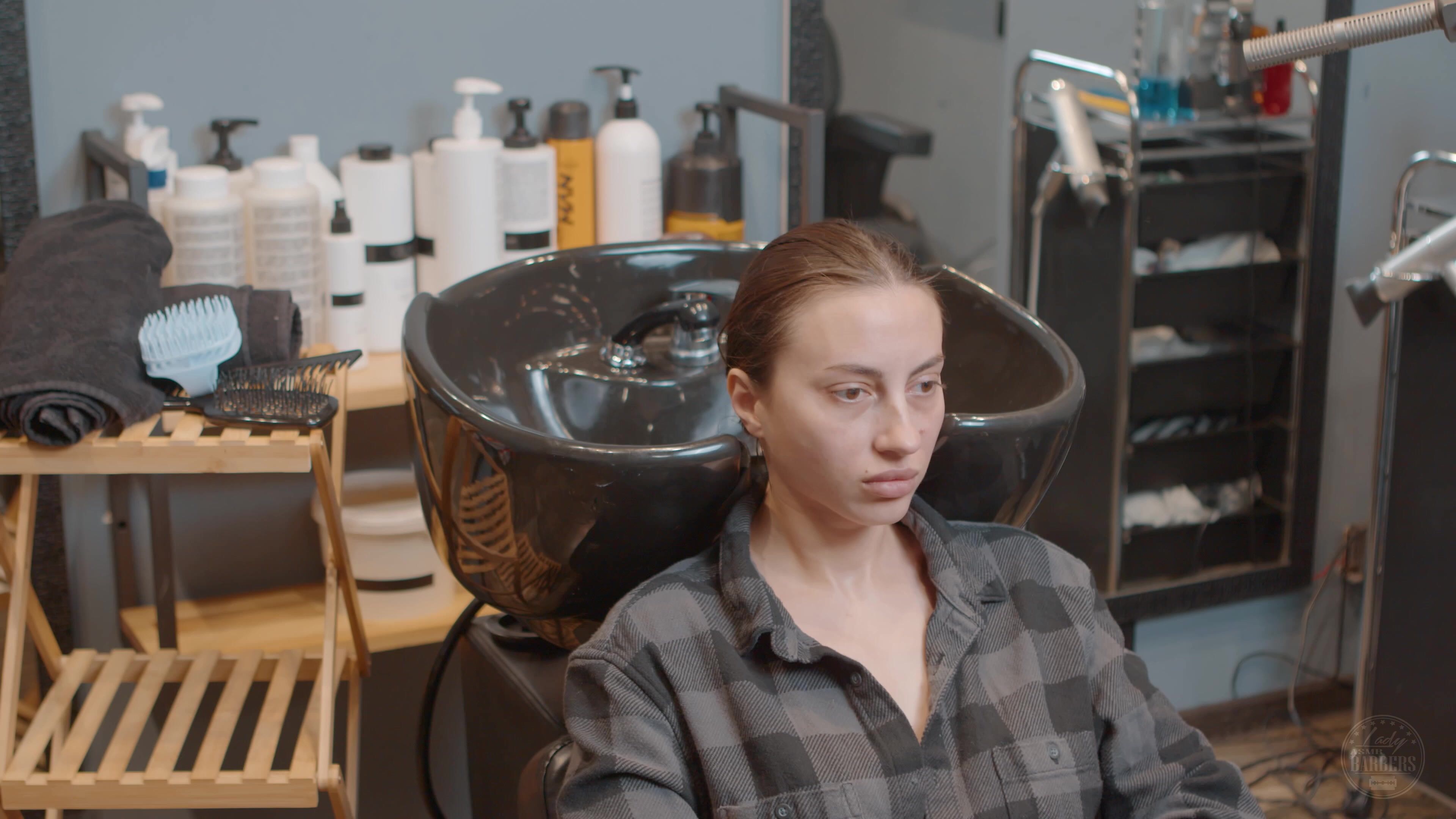 Head Washing by Olga Ladyb Barber to Violetta