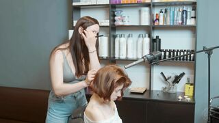 Head and Scalp Massage by Adel Lady Barber to Nemira