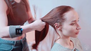 ASMR Hair Styling by Dana Lady Barber