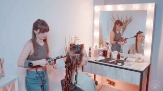 ASMR Hair Styling by Dana Lady Barber