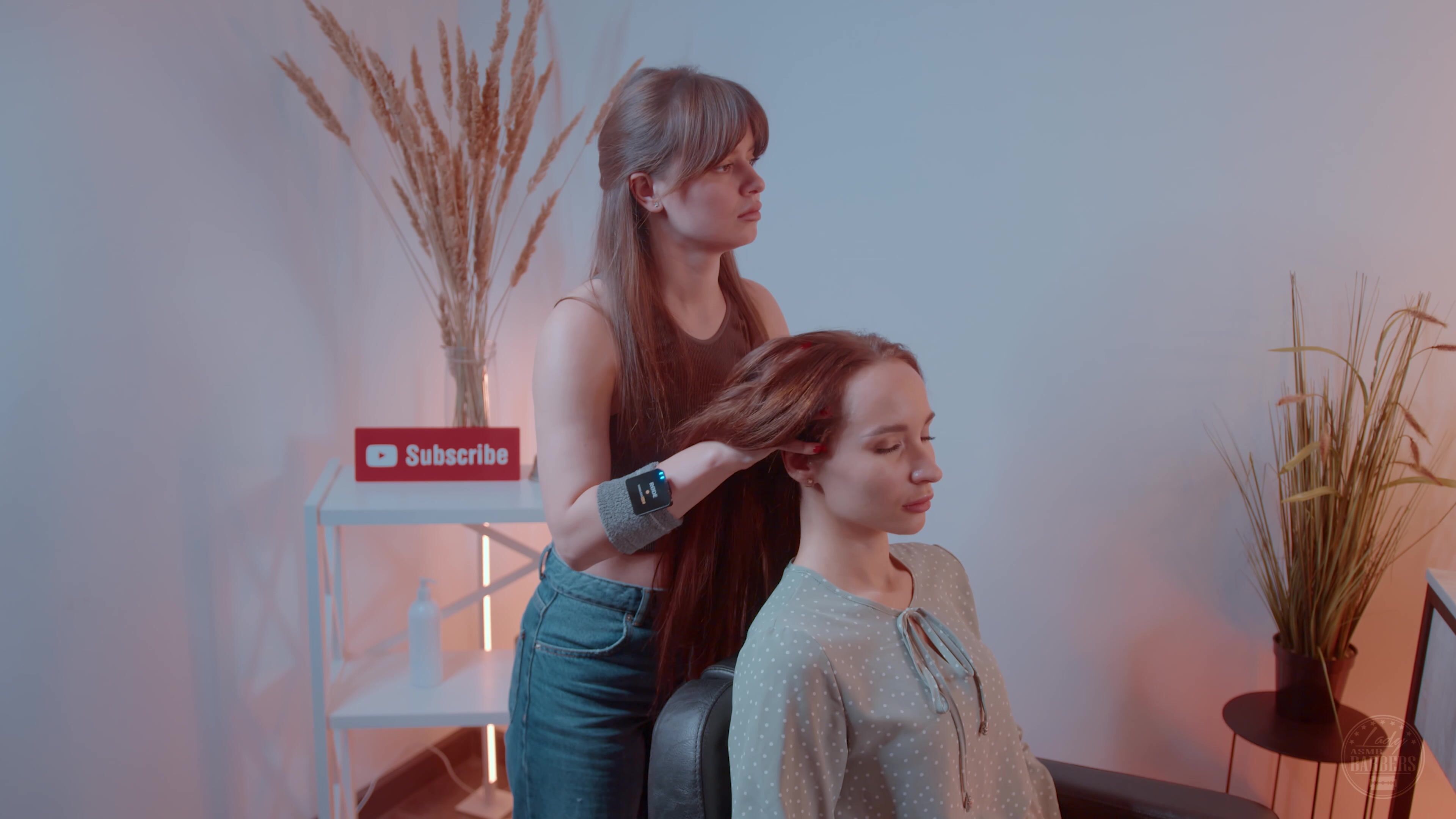 ASMR Hair Styling by Dana Lady Barber