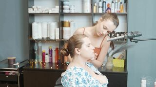 Face Massage by Milena Lady Barber to Dina