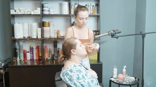 Face Massage by Milena Lady Barber to Dina