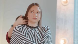 Scissor Haircutting by Dana to Sandra