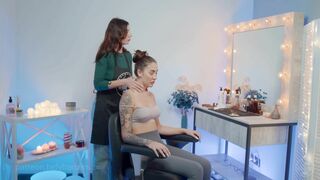 Relaxing Breasts Lady Barbers Massage by Sandy