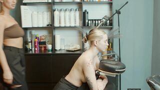 Back Massage on Chair by Olga Lady Barber to Lika