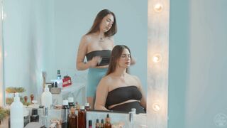 Relaxing Neck And Shoulders Massage by Sandy Lady Barber to Sonya