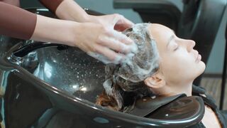 Hair Washing and Scalp Massage by Adel to Lina