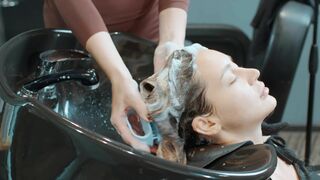 Hair Washing and Scalp Massage by Adel to Lina