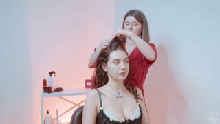 Relaxing ASMR HairStyling by Dana LadyBarber