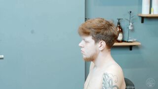 Head Face and Shoulders Massage by Olga Lady Barber to Male Client