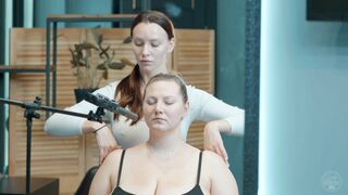 Neck and Shoulders Massage by Adel Lady Barber to Kris