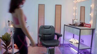 Vacuuming Shoulders Massage by Sandy Lady Barber
