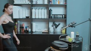 Nude Breasts Massage by Olga Lady Barber to Violetta