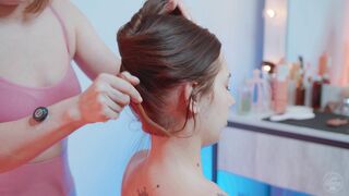 Head Massage by Dana Lady Barber to Sandy